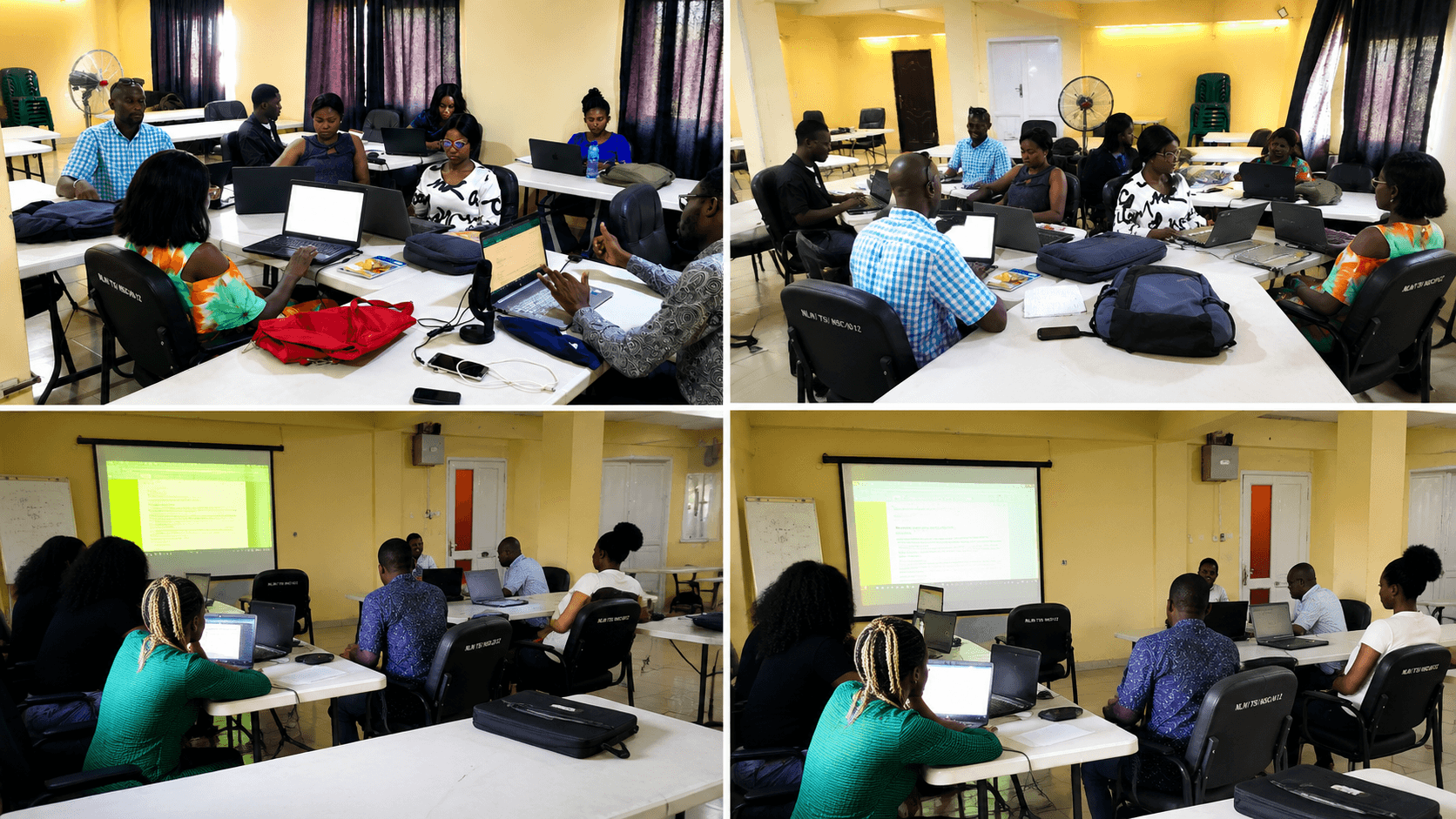 Wikrena Academy learners and instructors during live training sessions